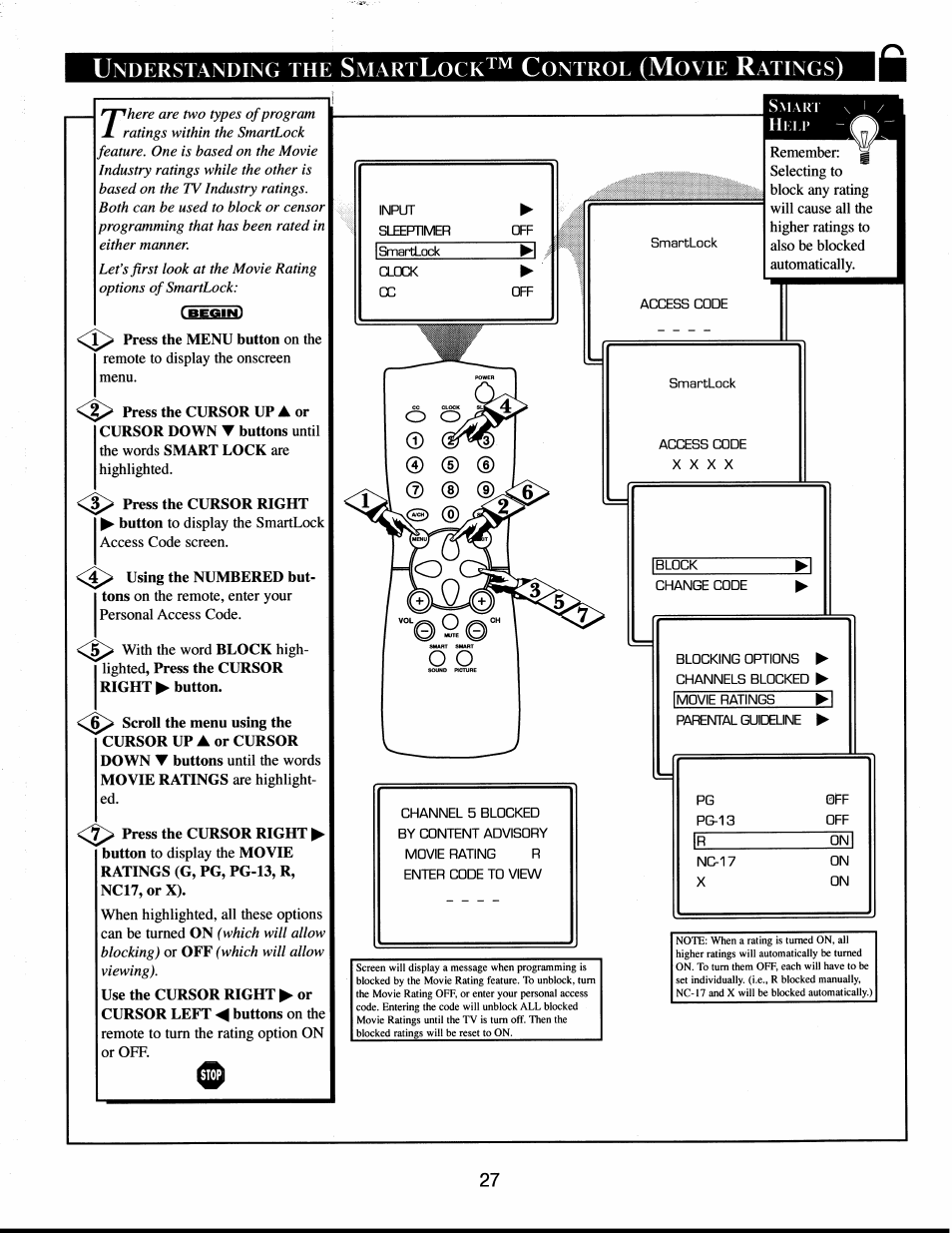 Nderstanding, Mart, Ontrol | Ovie, Atings | Philips XS1956CI User Manual | Page 27 / 40