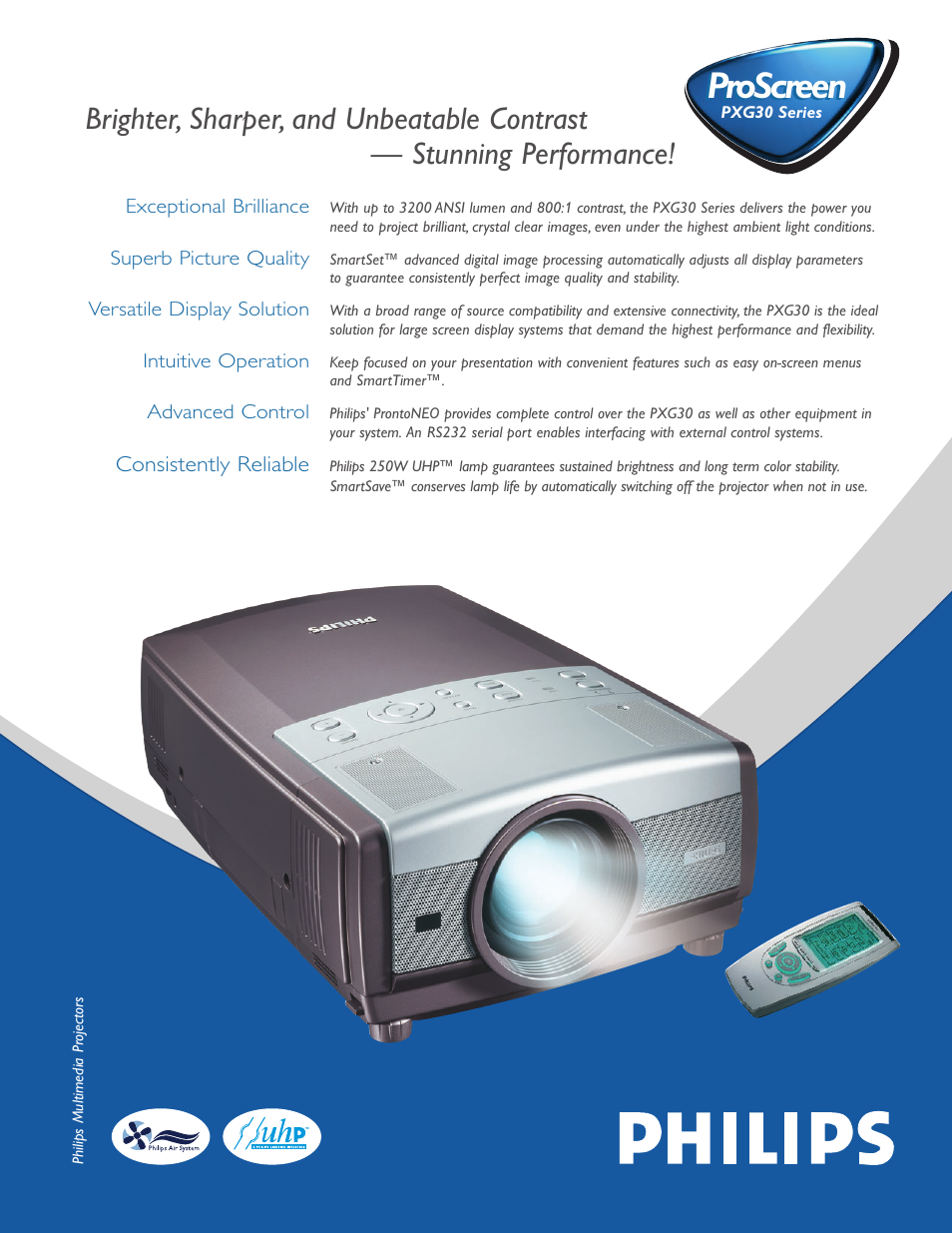 Philips ProScreen PXG30 Series User Manual | 2 pages