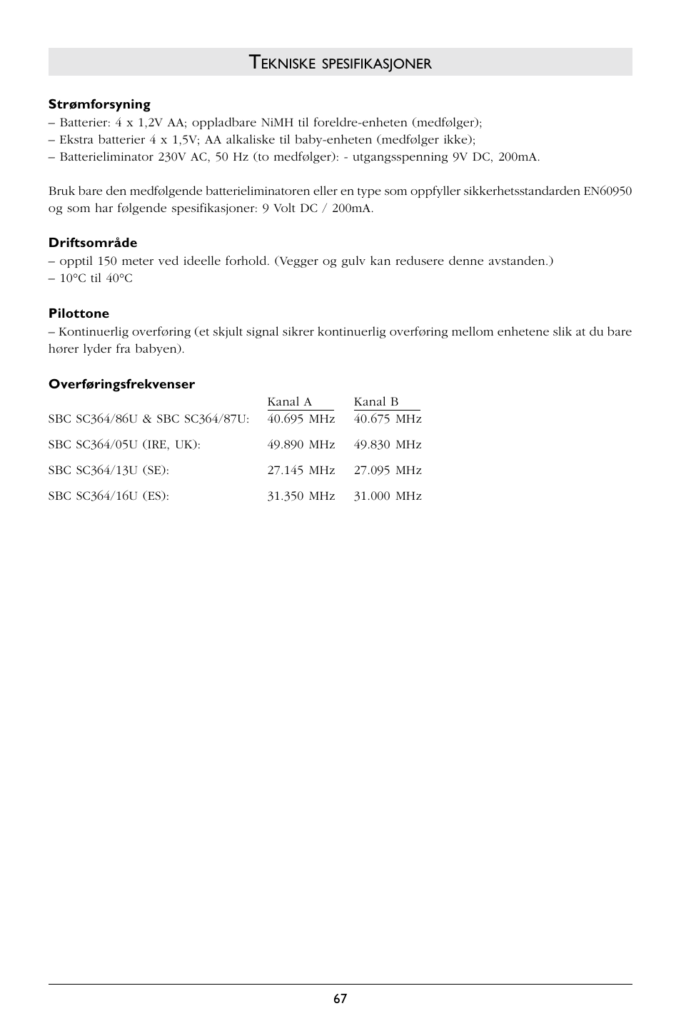 Philips SC364 User Manual | Page 68 / 75