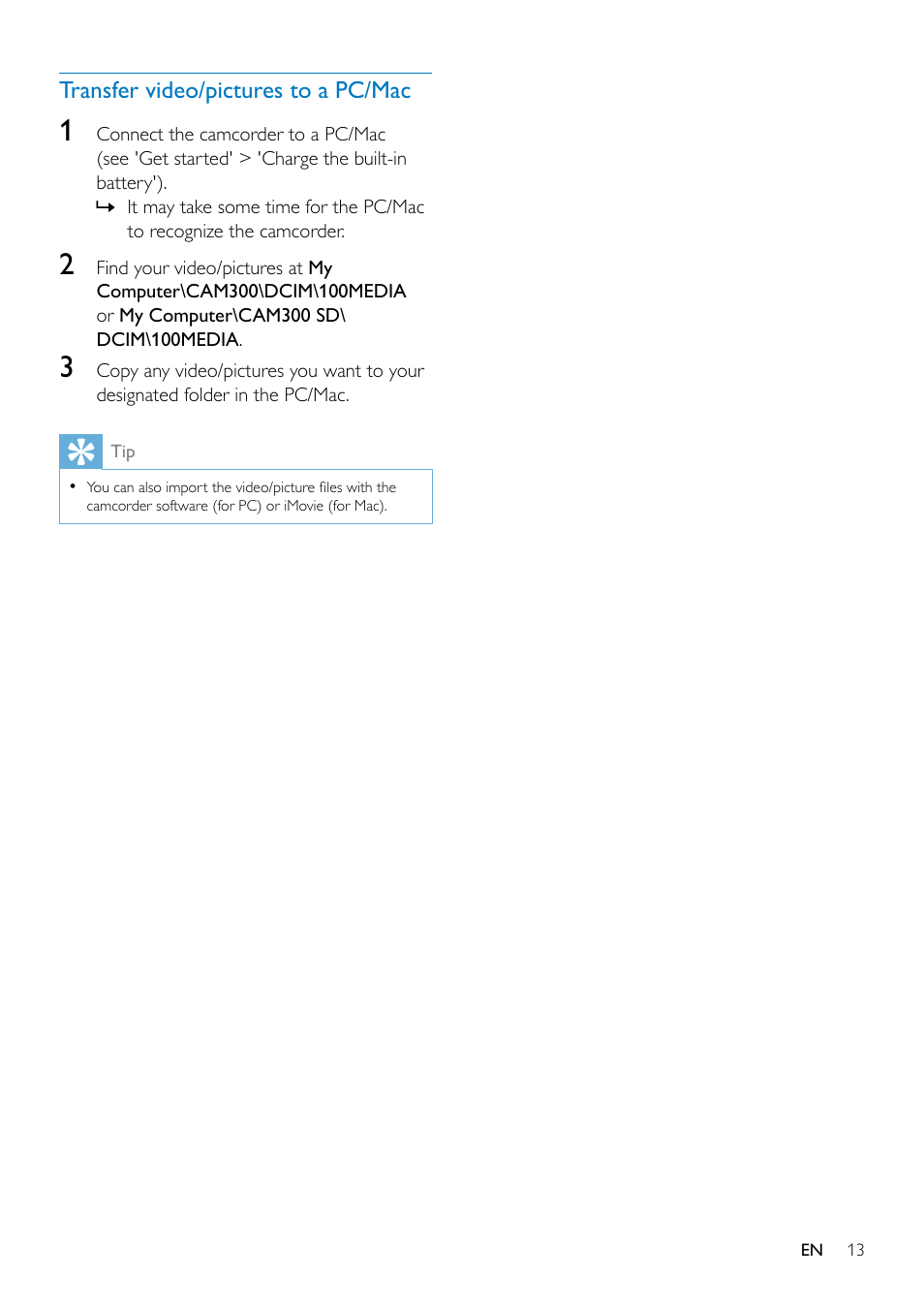 Philips CAM300 User Manual | Page 15 / 22