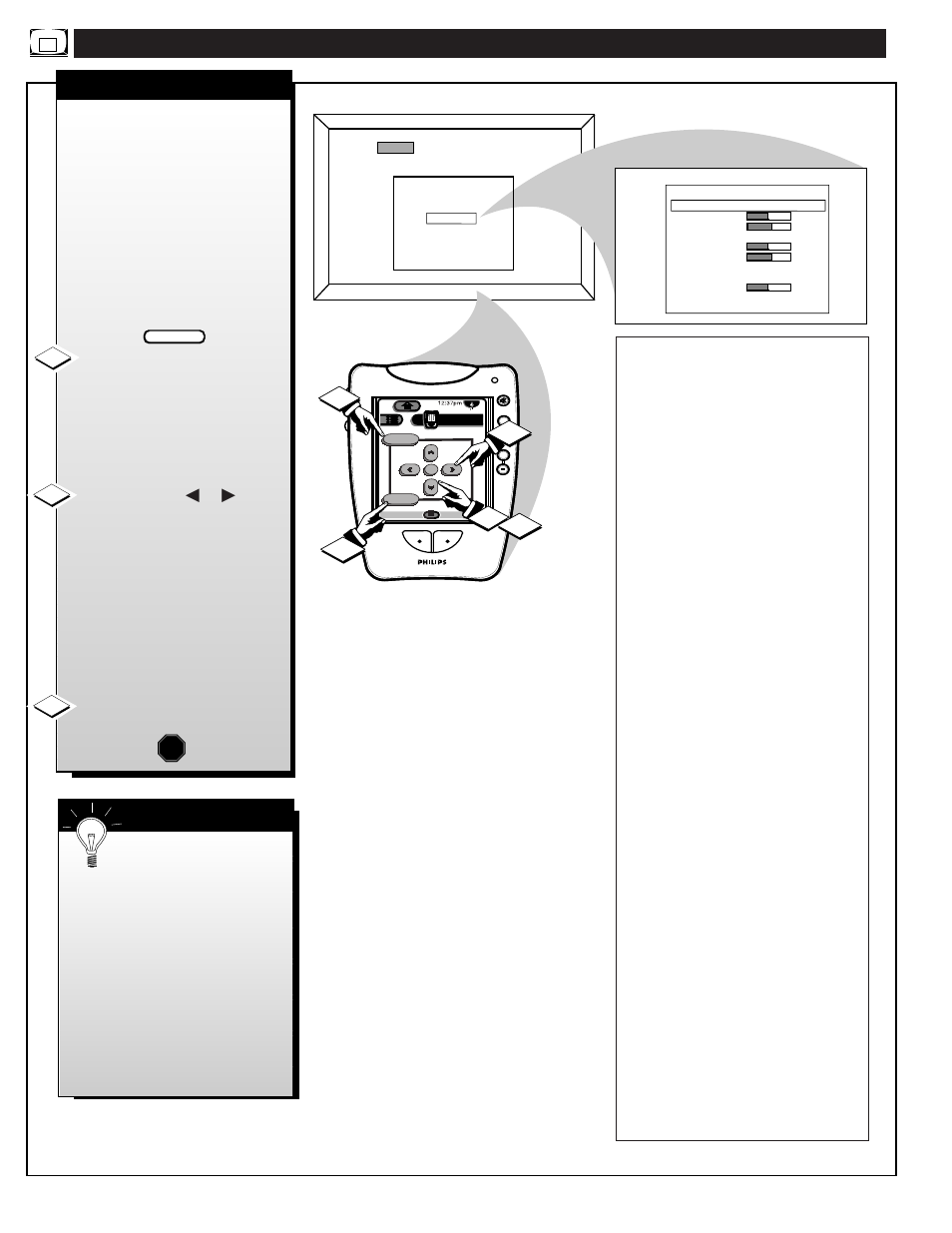 Atsc d, Igital, Peakers | Ontrols | Philips 64PH9901 User Manual | Page 36 / 46