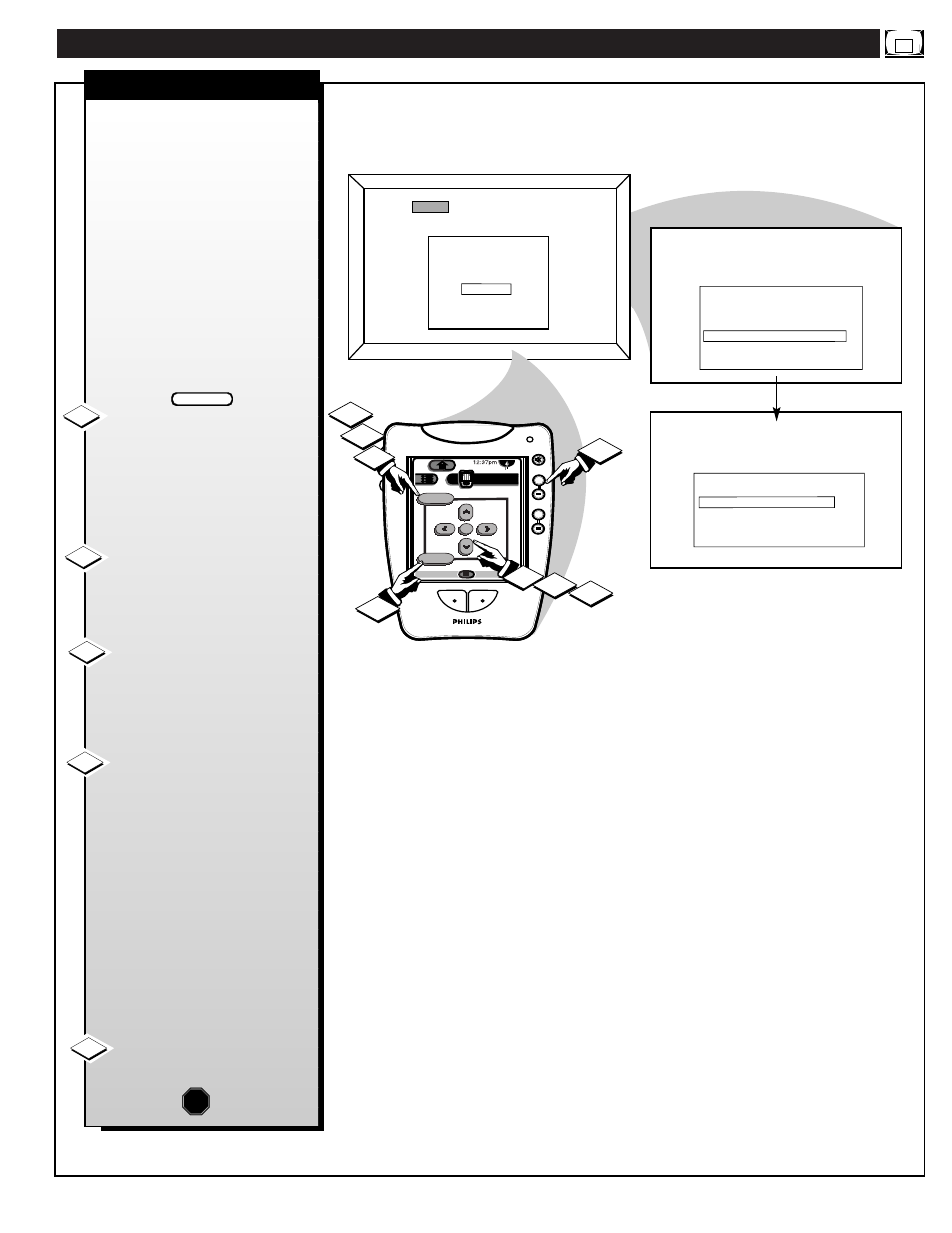 Atsc d, Igital, Eatures | Ontrols | Philips 64PH9901 User Manual | Page 39 / 46