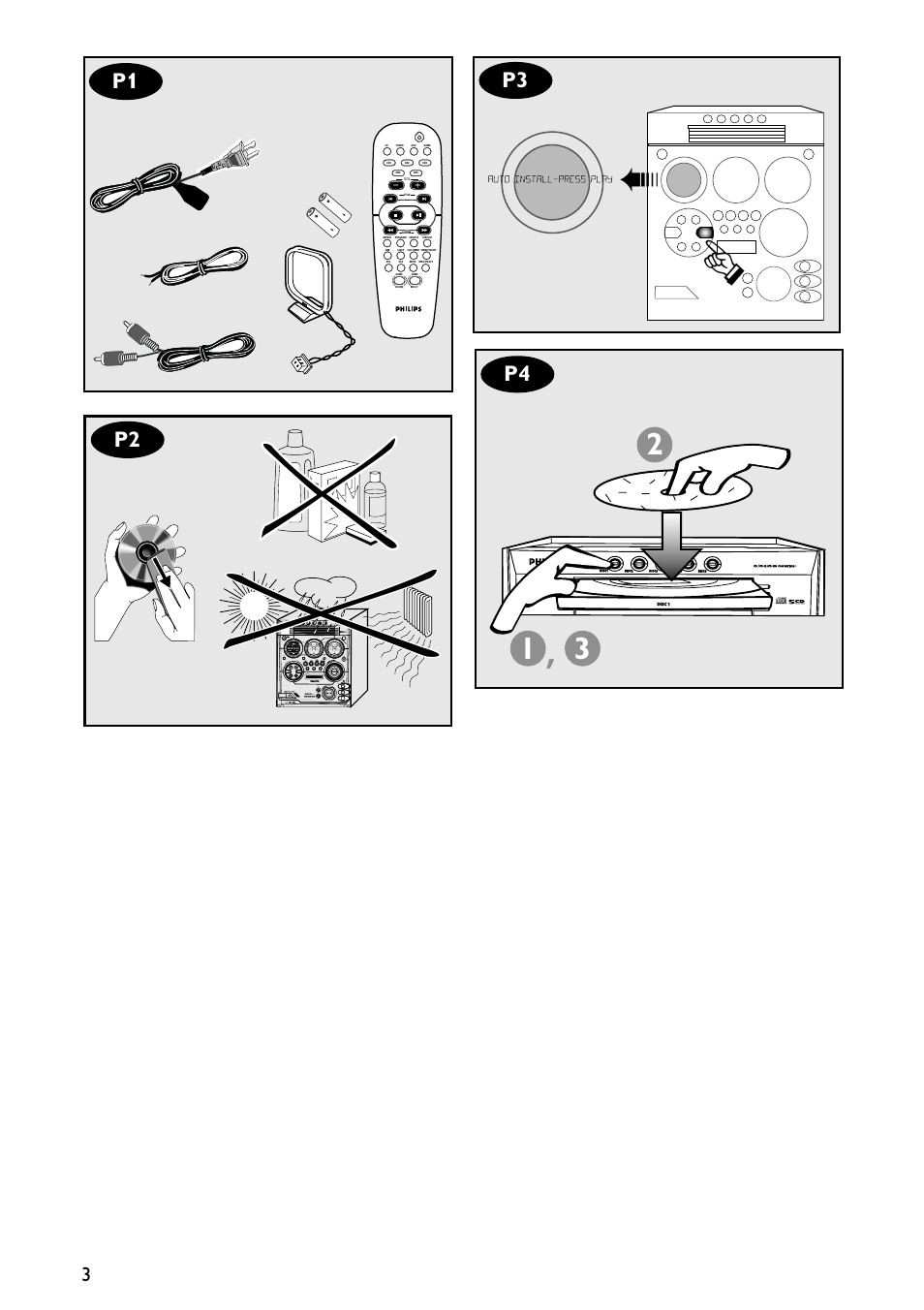 P1 p4 | Philips FW-C557/37 User Manual | Page 3 / 26