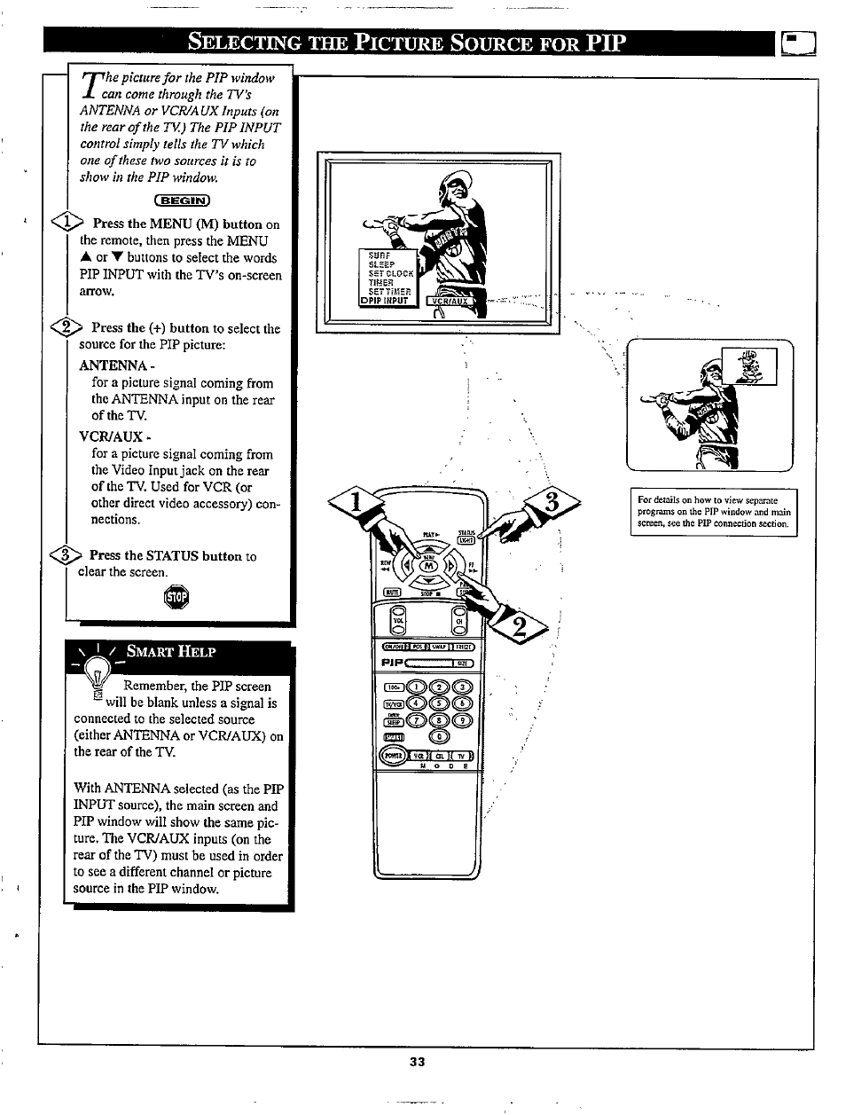 Electing, Icture, Ource | Philips TP3267C User Manual | Page 33 / 40