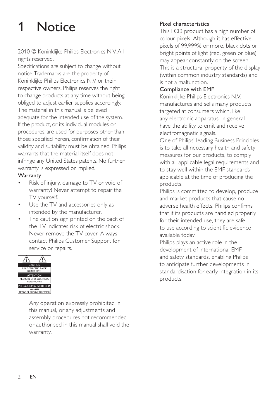 1 notice | Philips 19HFL3232D/10 User Manual | Page 4 / 56