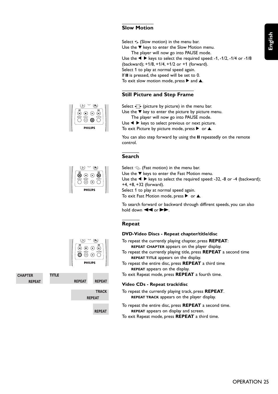 English | Philips DVD755/05 User Manual | Page 25 / 34