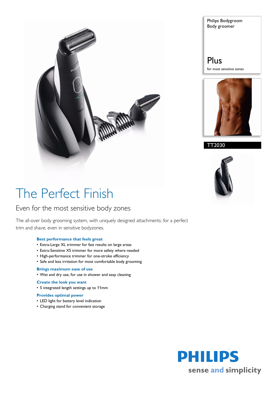 Philips total body grooming system TT2030 User Manual | 3 pages