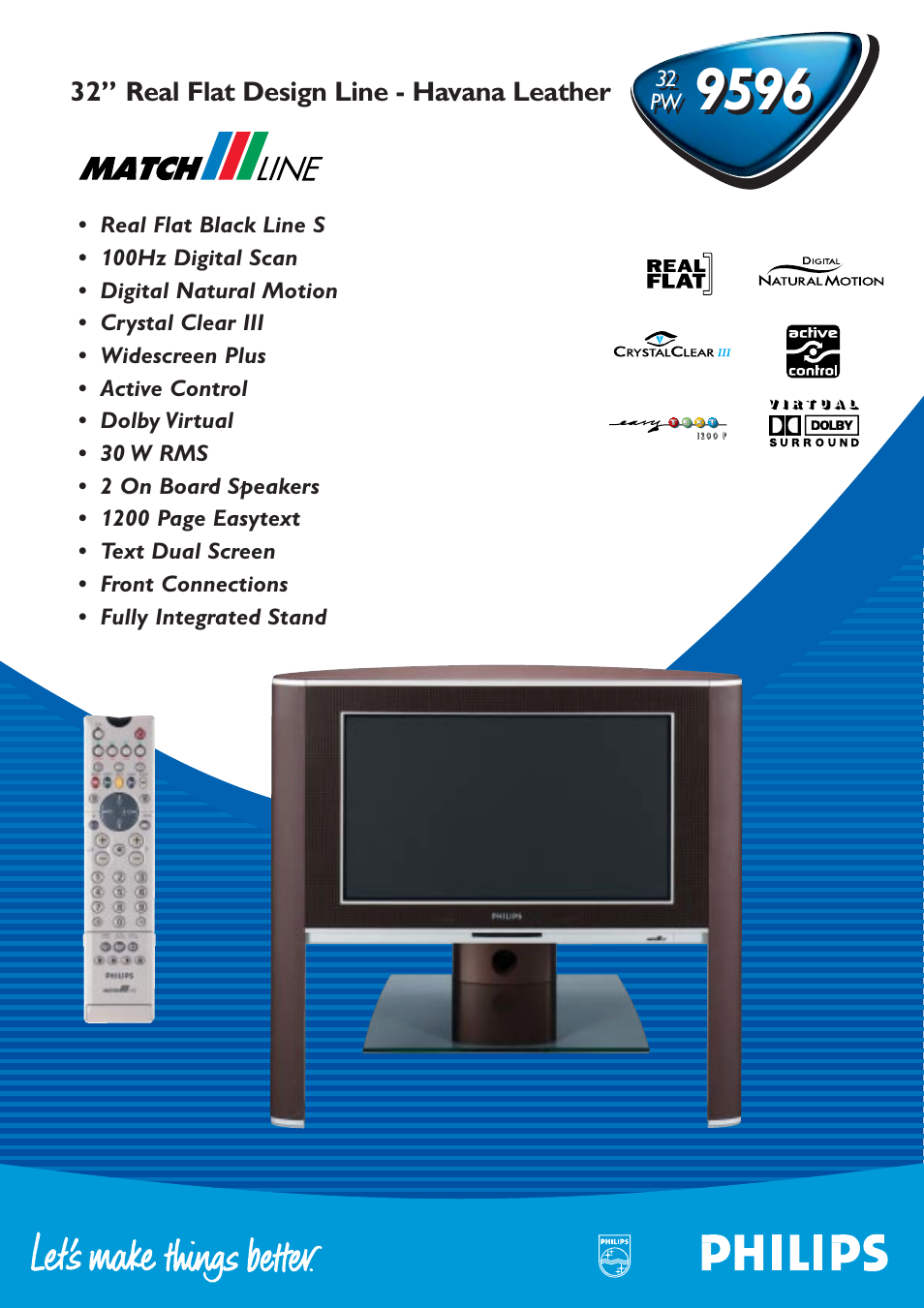 Philips MATCH LINE 9596 User Manual | 2 pages