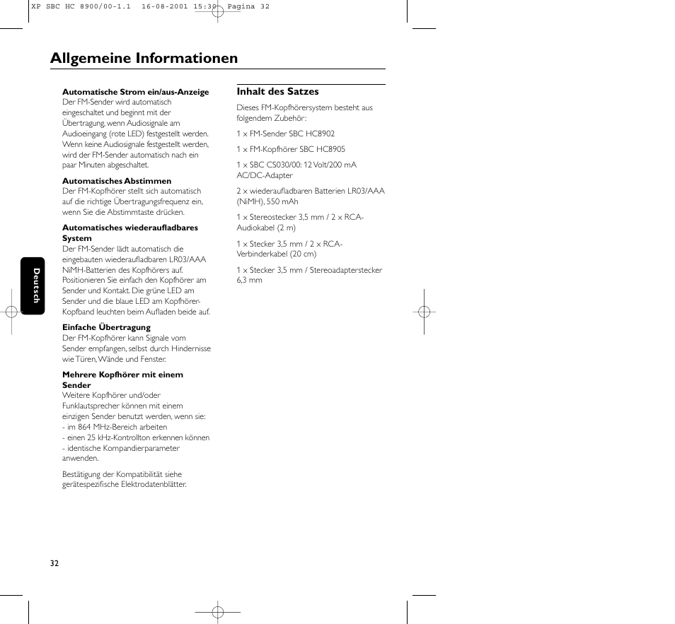 Allgemeine informationen | Philips MICROLUX HC8900 User Manual | Page 32 / 149
