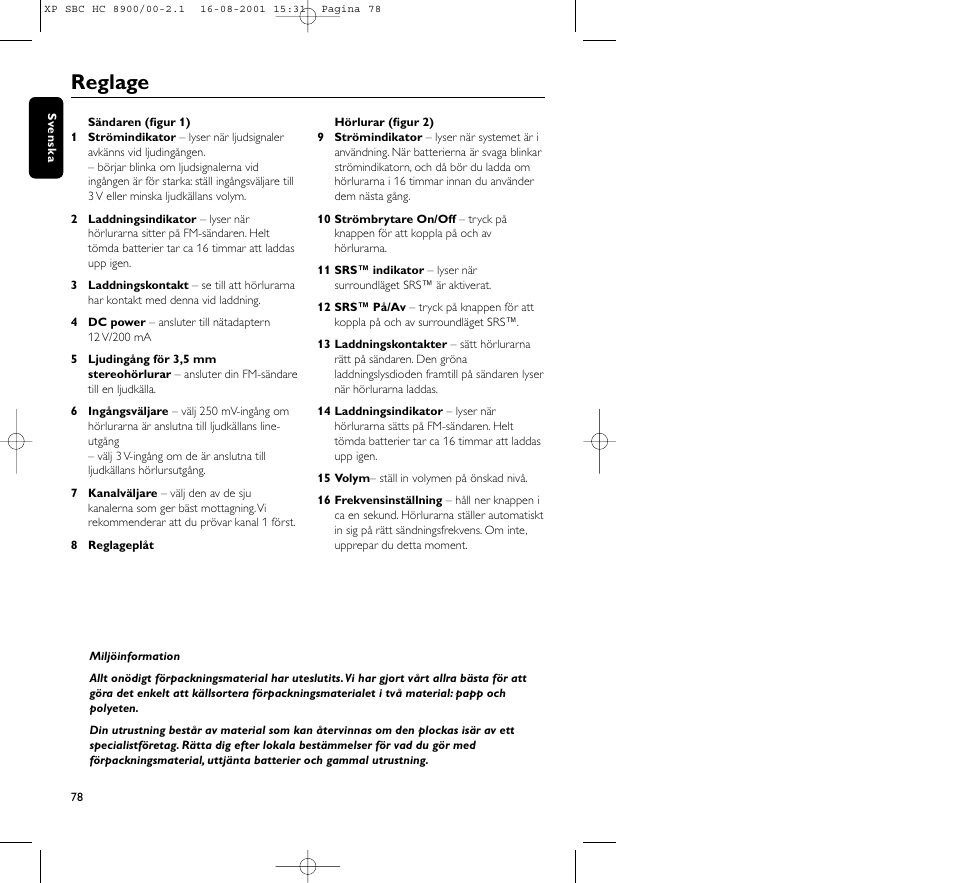 Reglage | Philips MICROLUX HC8900 User Manual | Page 78 / 149