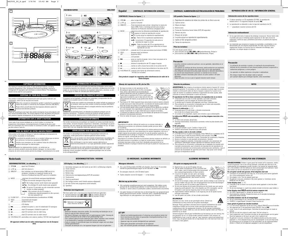 Philips AX2500/00 User Manual | Page 2 / 2