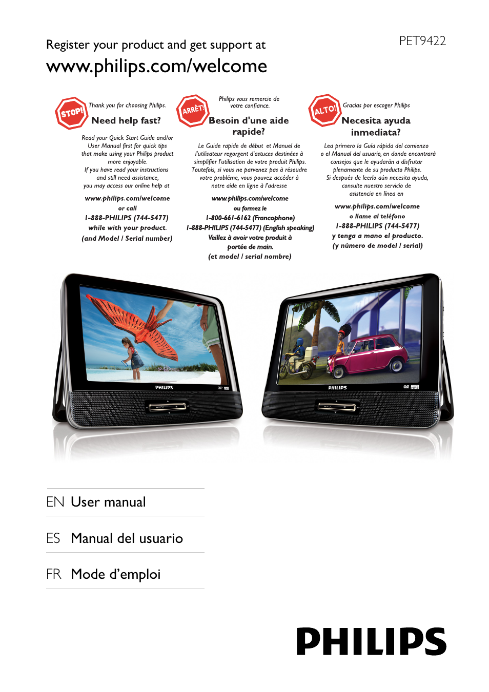 Philips PET9422 User Manual | 22 pages