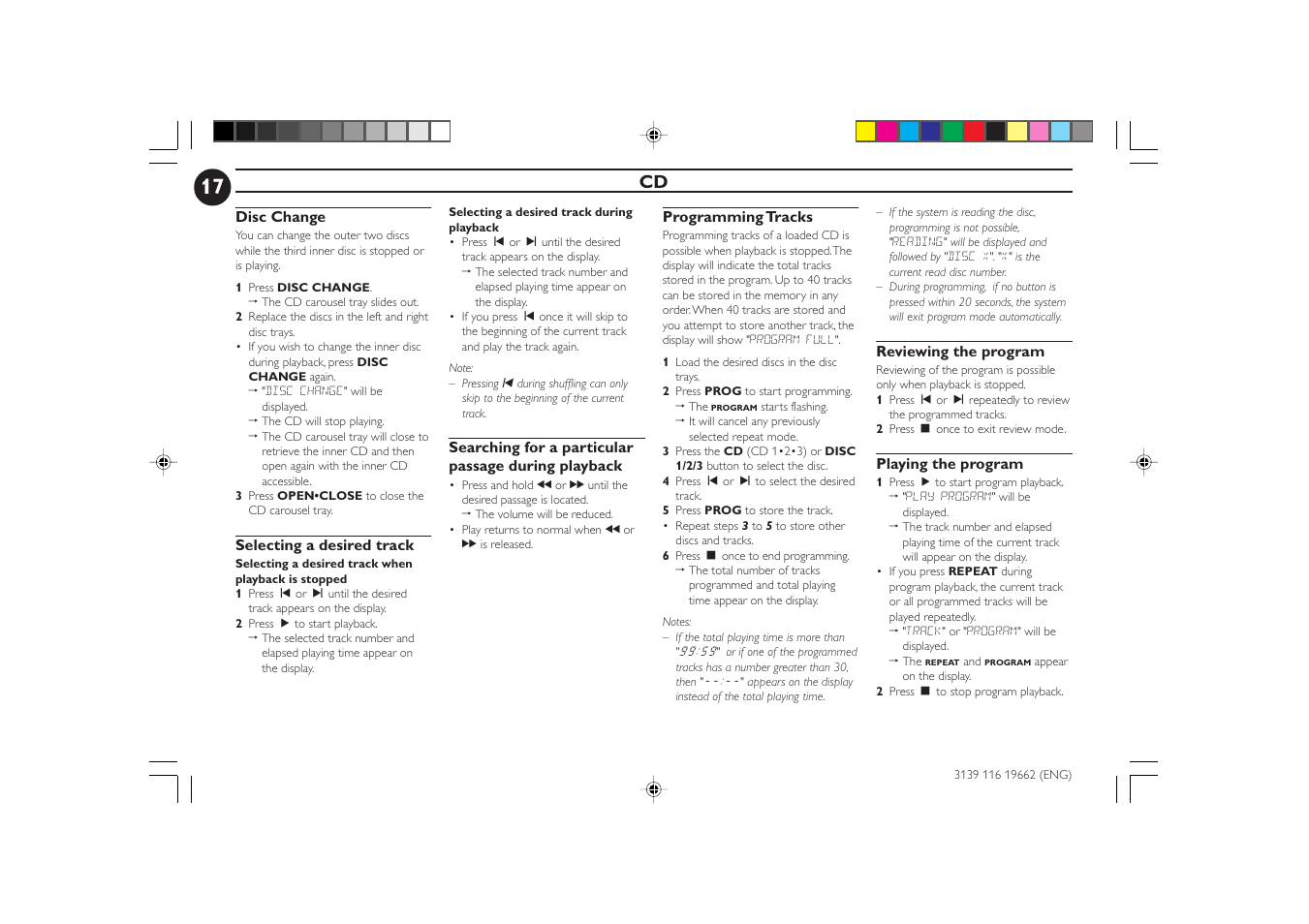 Philips FW-C80 User Manual | Page 17 / 30