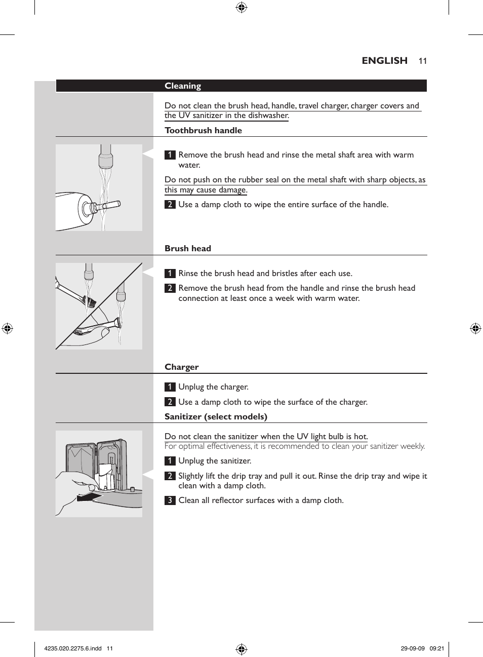 Philips FlexCare HX6910 User Manual | Page 11 / 16