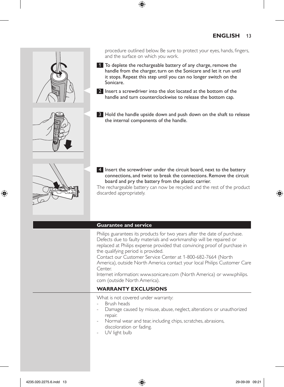 Philips FlexCare HX6910 User Manual | Page 13 / 16