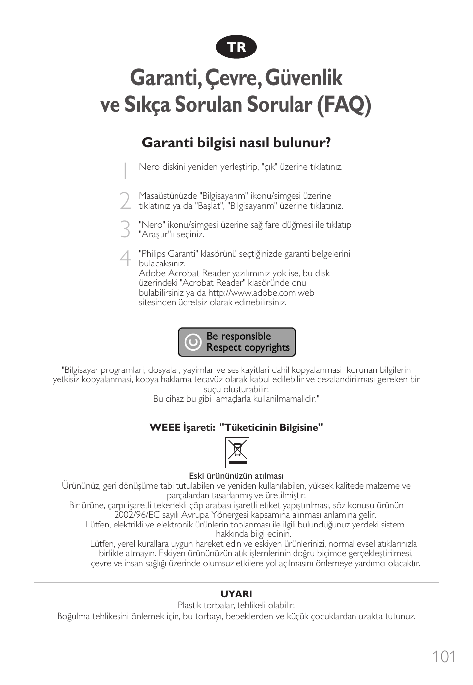 Philips External Drive SPD3600CC DVD 20x ReWriter User Manual | Page 101 / 112