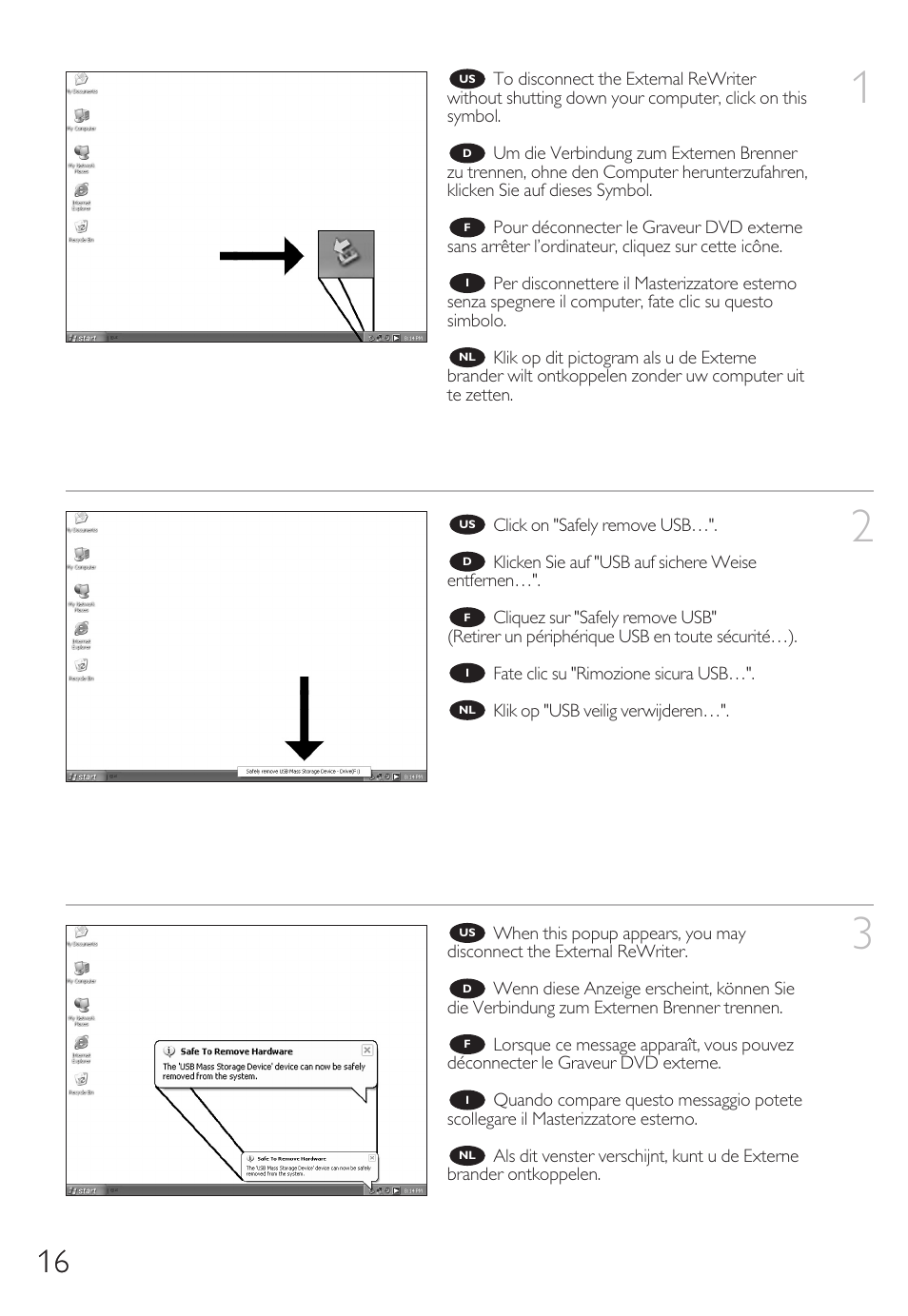 Philips External Drive SPD3600CC DVD 20x ReWriter User Manual | Page 16 / 112