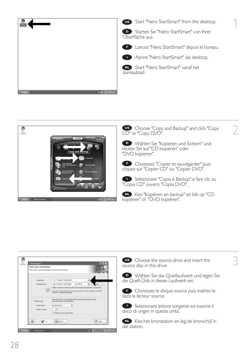 Philips External Drive SPD3600CC DVD 20x ReWriter User Manual | Page 28 / 112