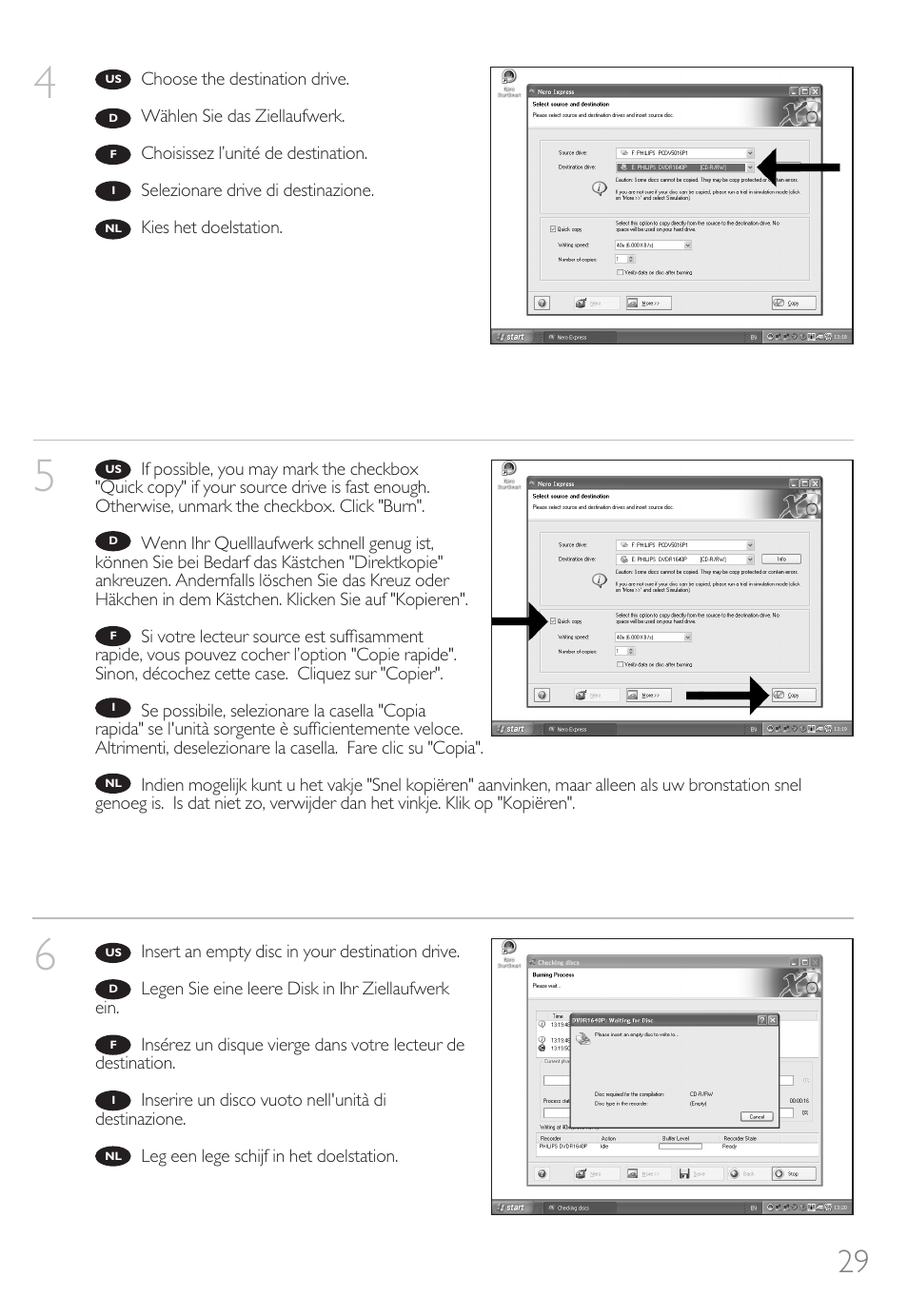 Philips External Drive SPD3600CC DVD 20x ReWriter User Manual | Page 29 / 112