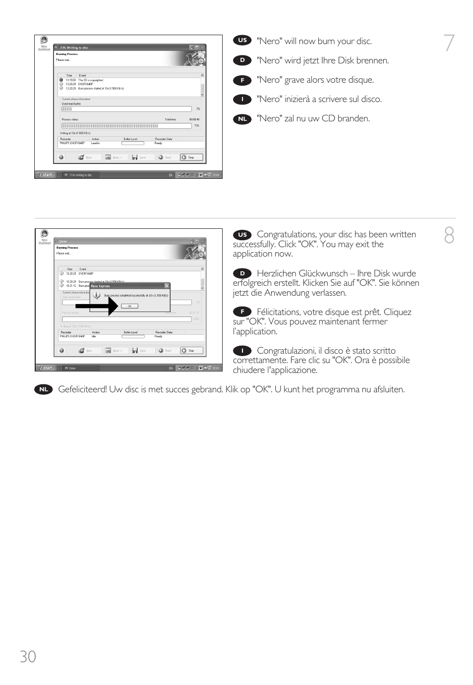 Philips External Drive SPD3600CC DVD 20x ReWriter User Manual | Page 30 / 112