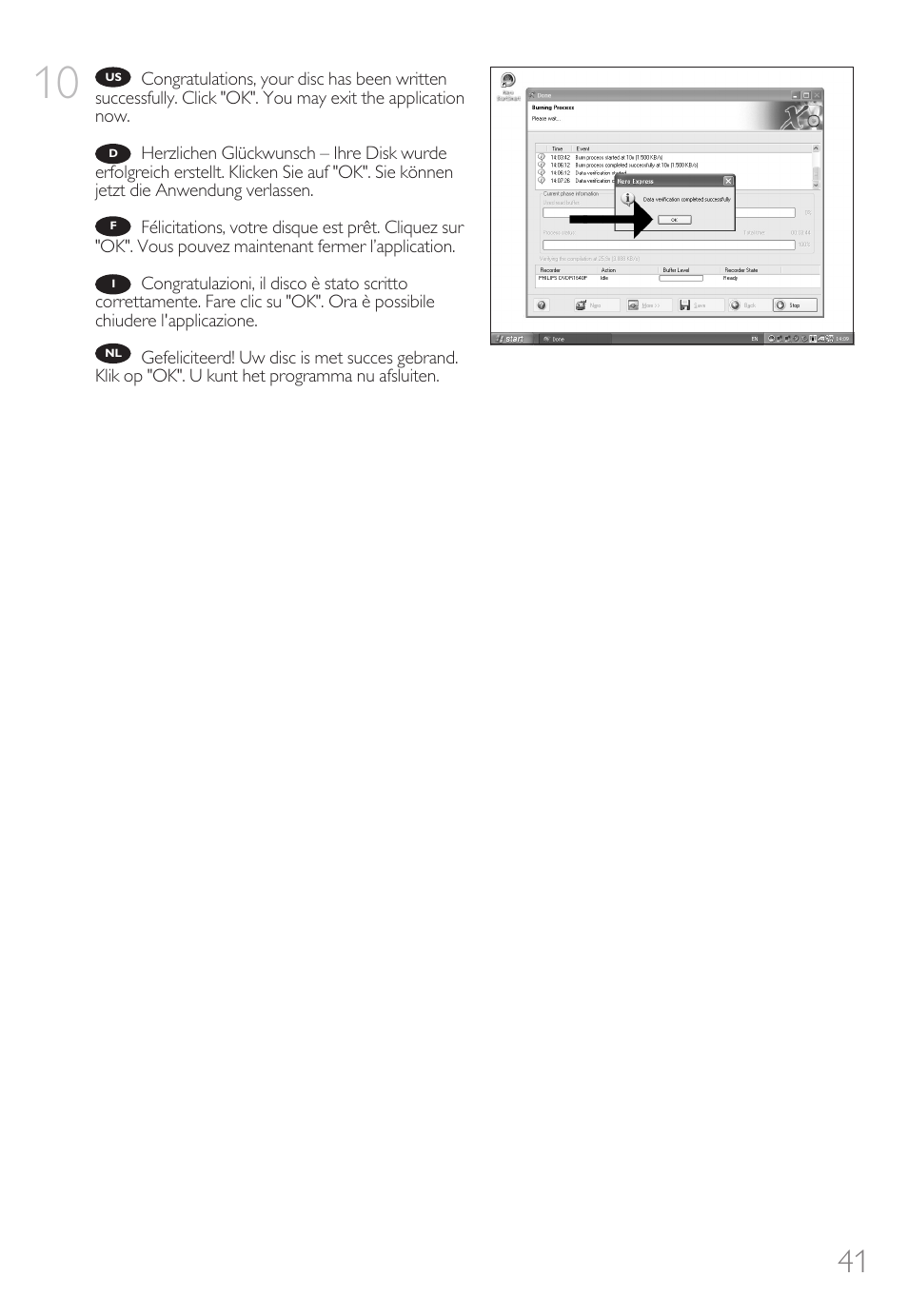 Philips External Drive SPD3600CC DVD 20x ReWriter User Manual | Page 41 / 112