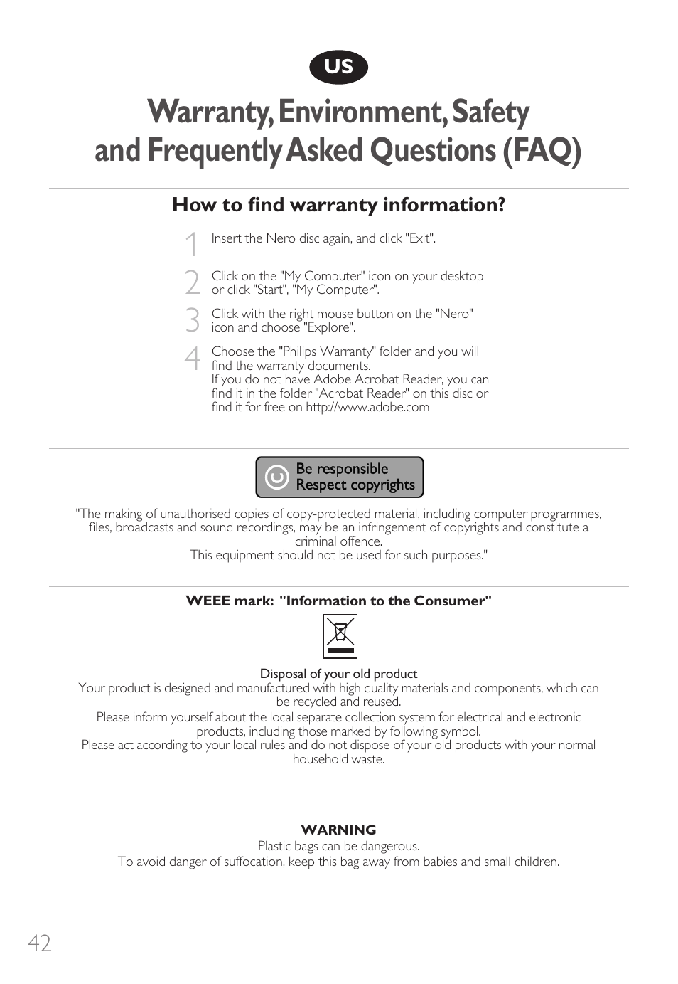 Philips External Drive SPD3600CC DVD 20x ReWriter User Manual | Page 42 / 112