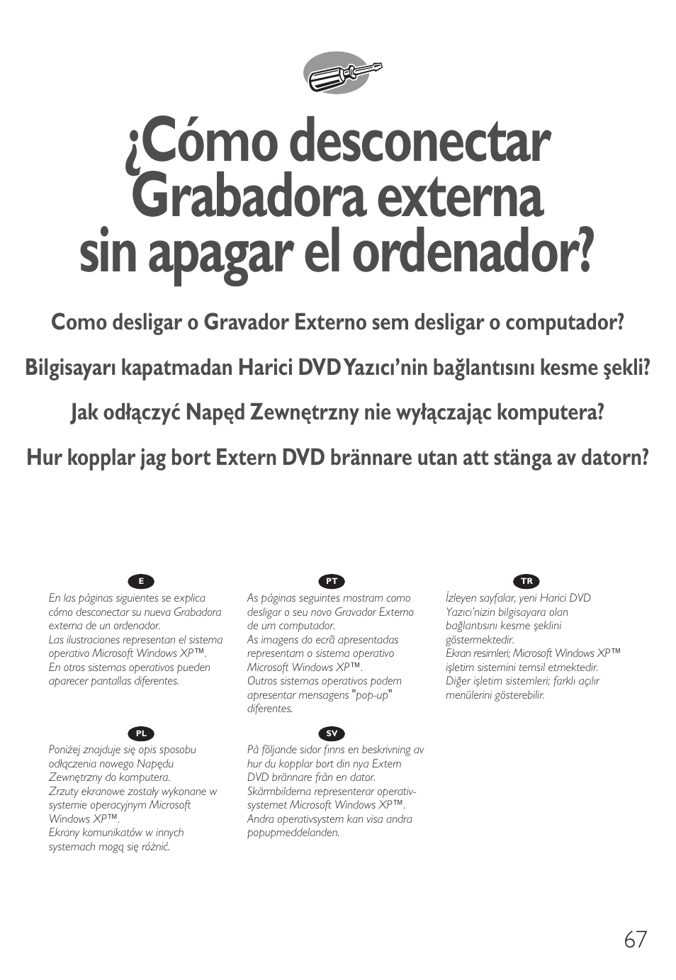 Philips External Drive SPD3600CC DVD 20x ReWriter User Manual | Page 67 / 112