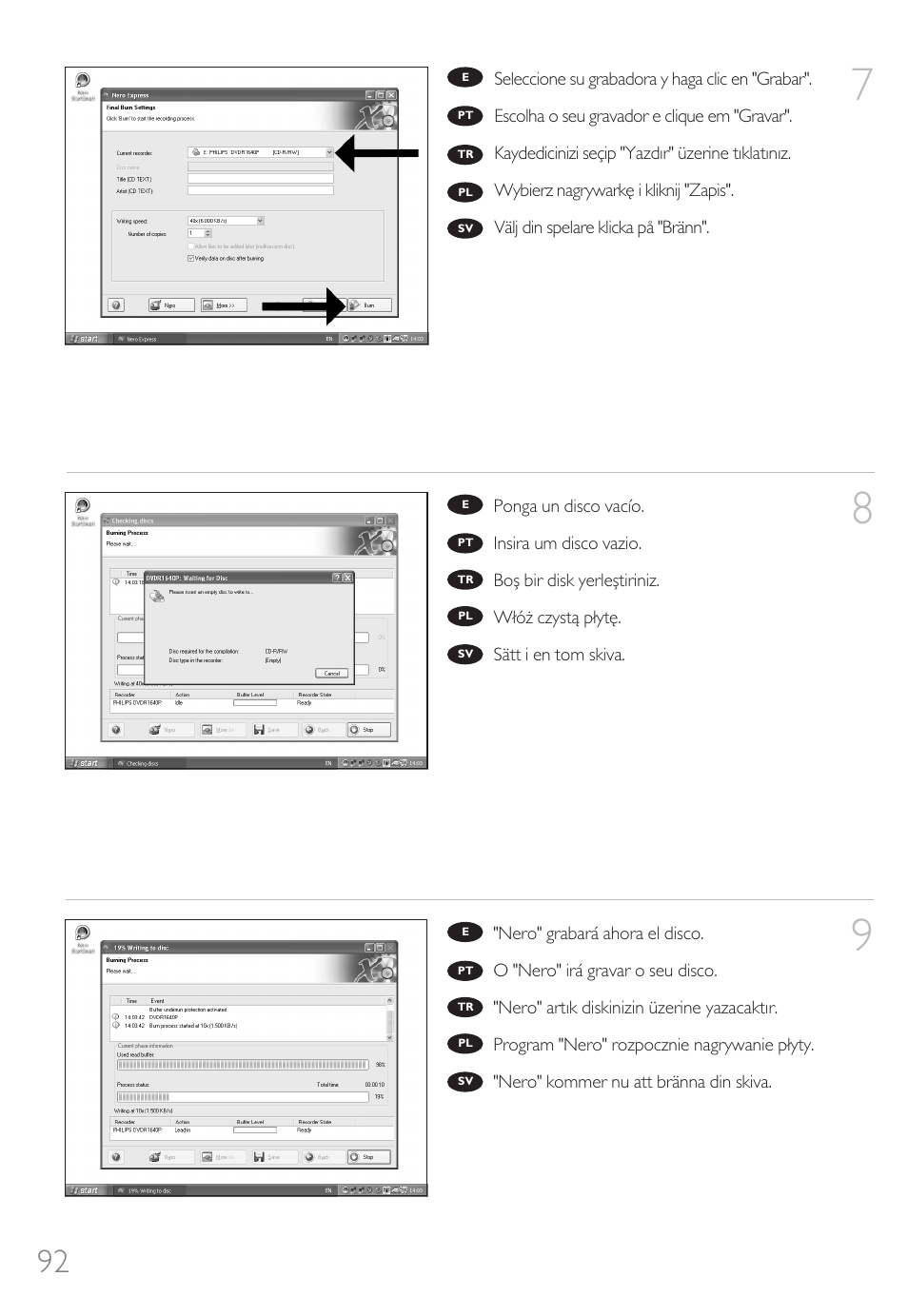 Philips External Drive SPD3600CC DVD 20x ReWriter User Manual | Page 92 / 112