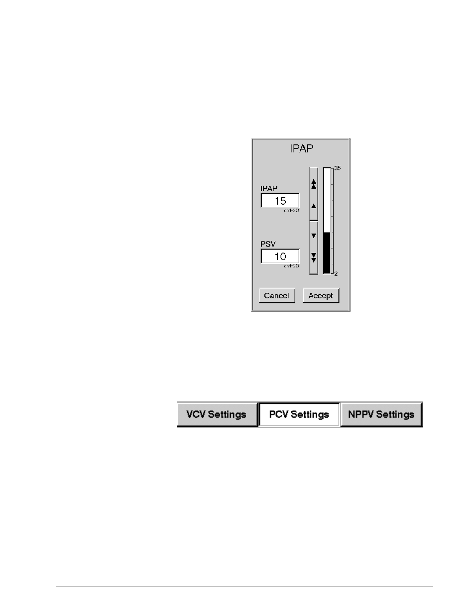 Changing ipap or epap in nppv | Philips V200 User Manual | Page 101 / 328