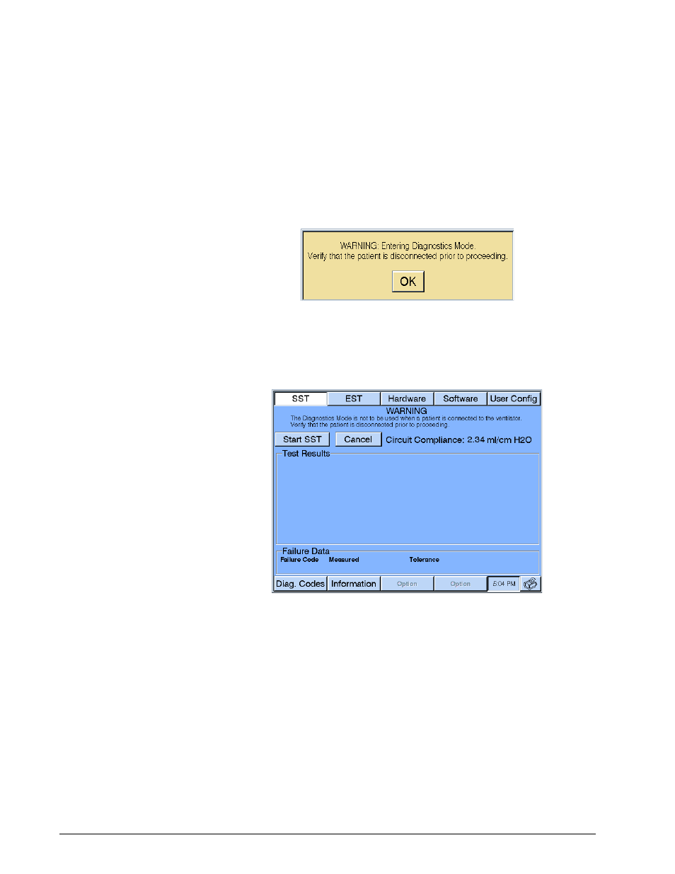 Entering diagnostic mode, Setup | Philips V200 User Manual | Page 56 / 328