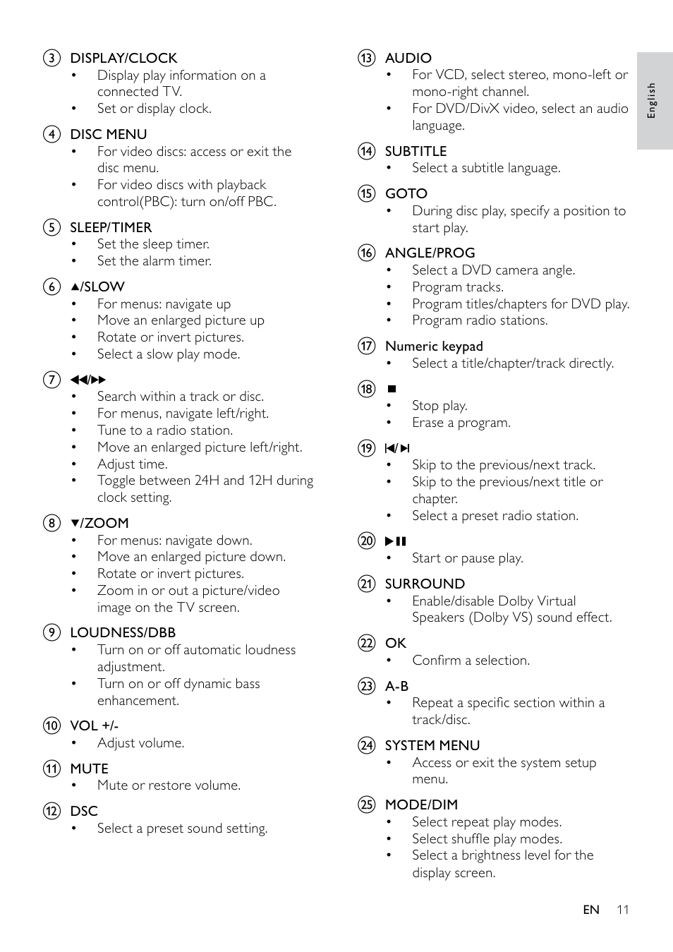 Philips DCM263/55 User Manual | Page 10 / 36
