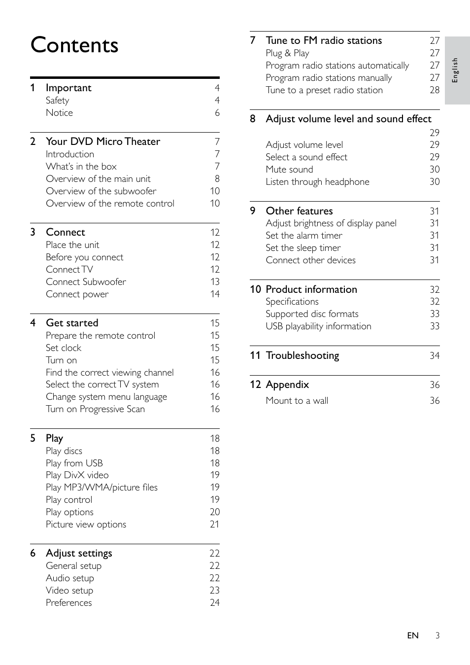 Philips DCM263/55 User Manual | Page 2 / 36