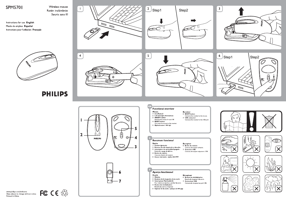 Philips SPM5701 User Manual | 2 pages