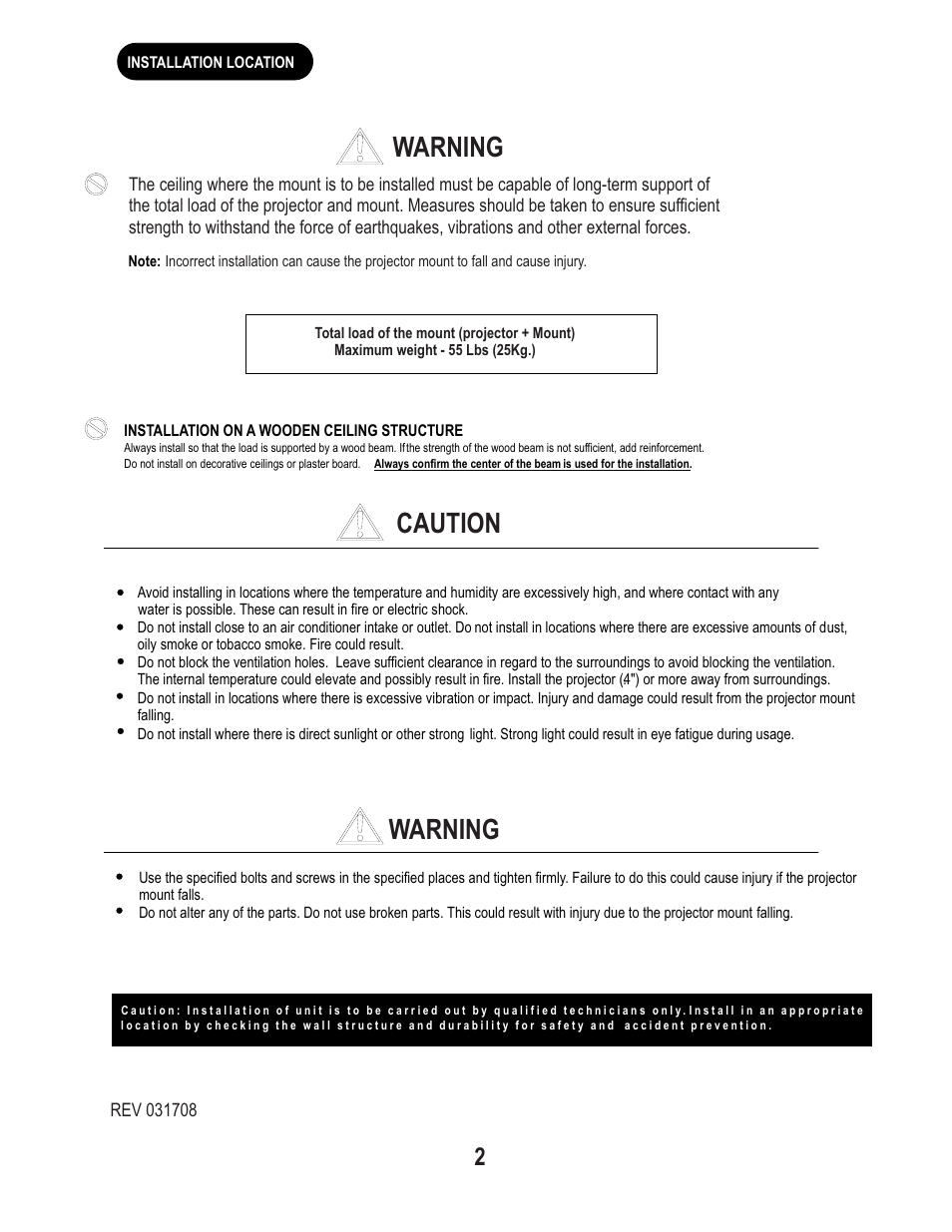 Caution warning warning | Philips PMU50 User Manual | Page 2 / 6