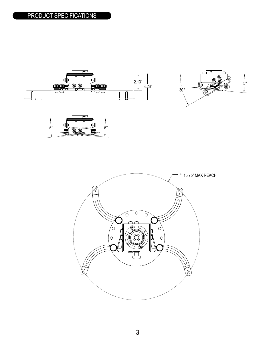 Product specifications | Philips PMU50 User Manual | Page 3 / 6