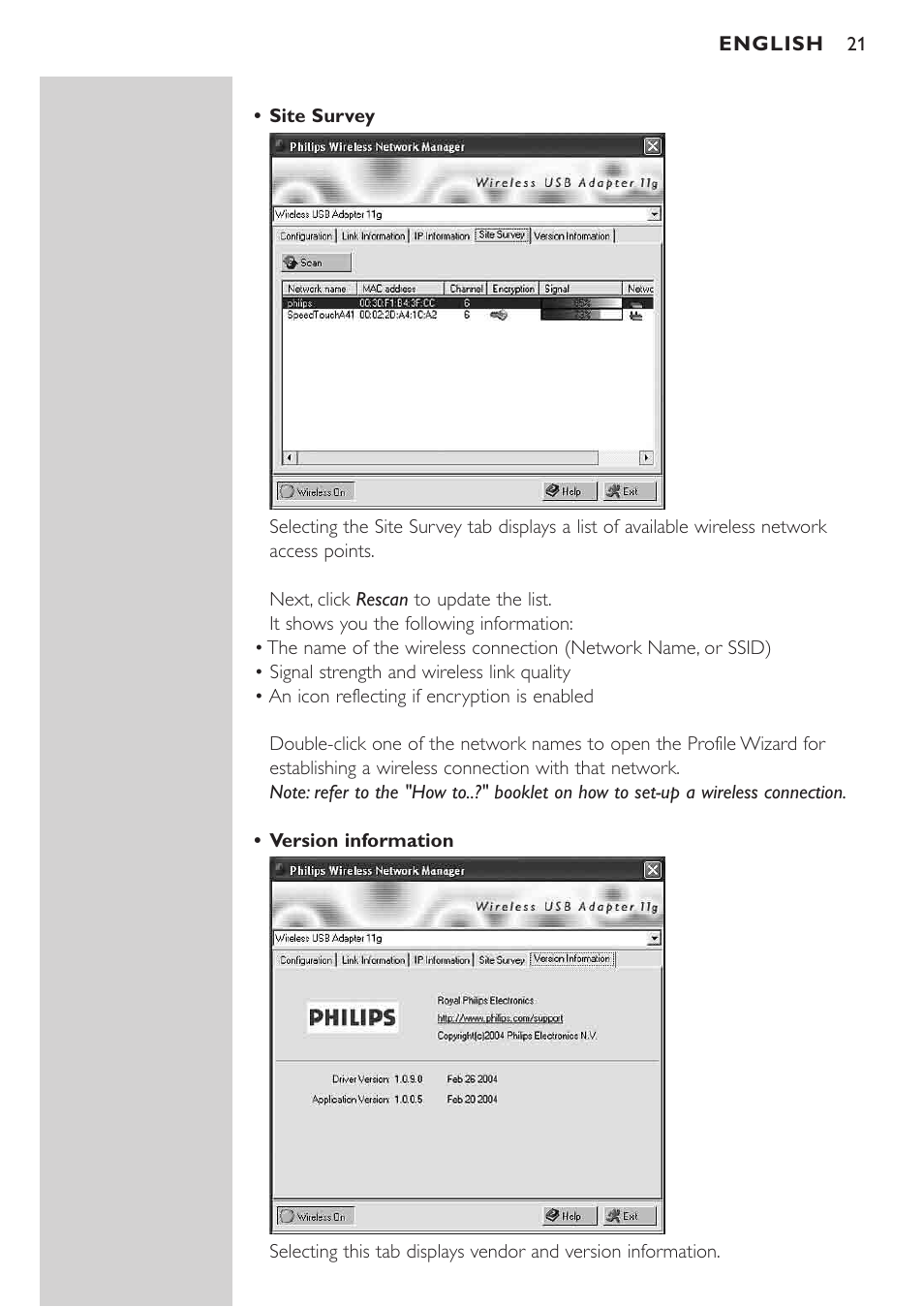 Philips CPWUA054 User Manual | Page 21 / 44