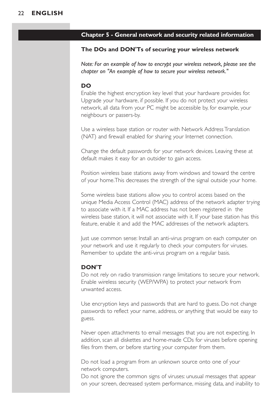 Philips CPWUA054 User Manual | Page 22 / 44