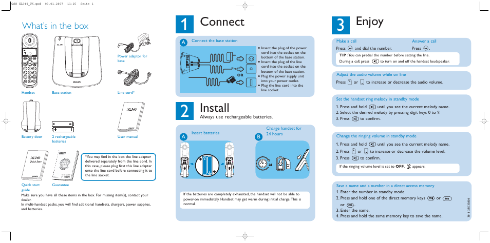 Philips XL340 User Manual | 2 pages