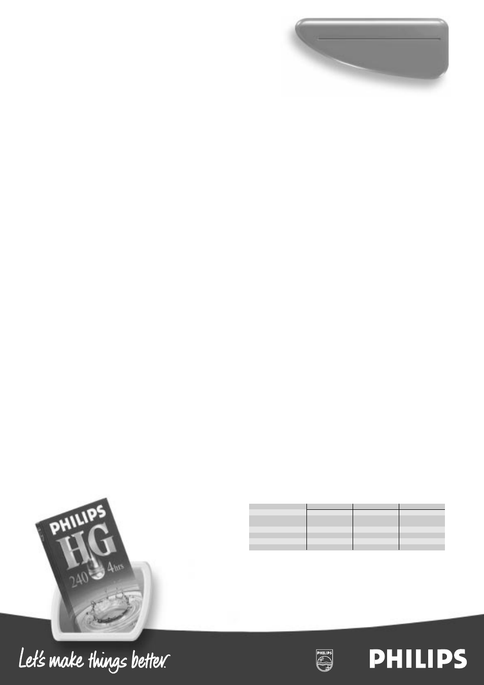 14” tv-video combi, Product highlights, Product information | Philips 14PV100 User Manual | Page 2 / 2