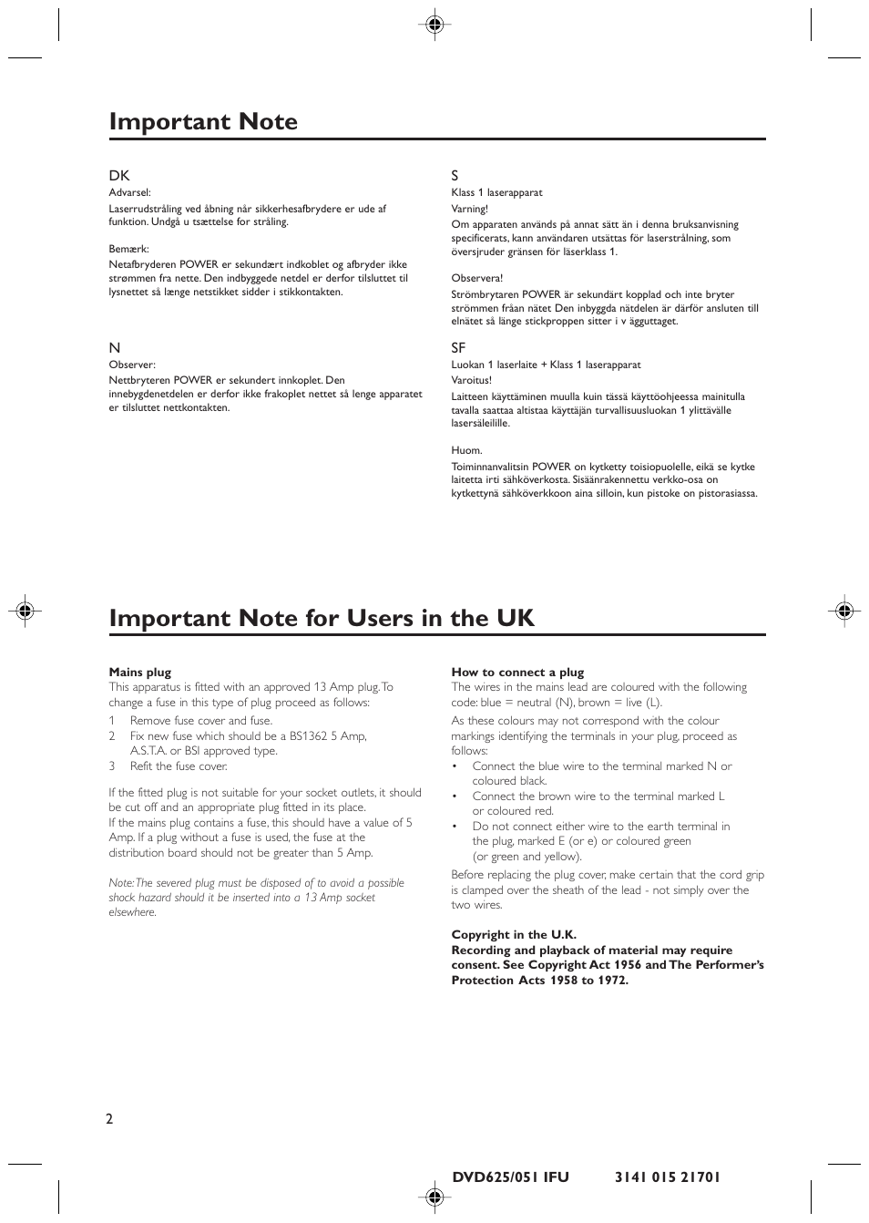 Philips DVD425 User Manual | Page 2 / 28