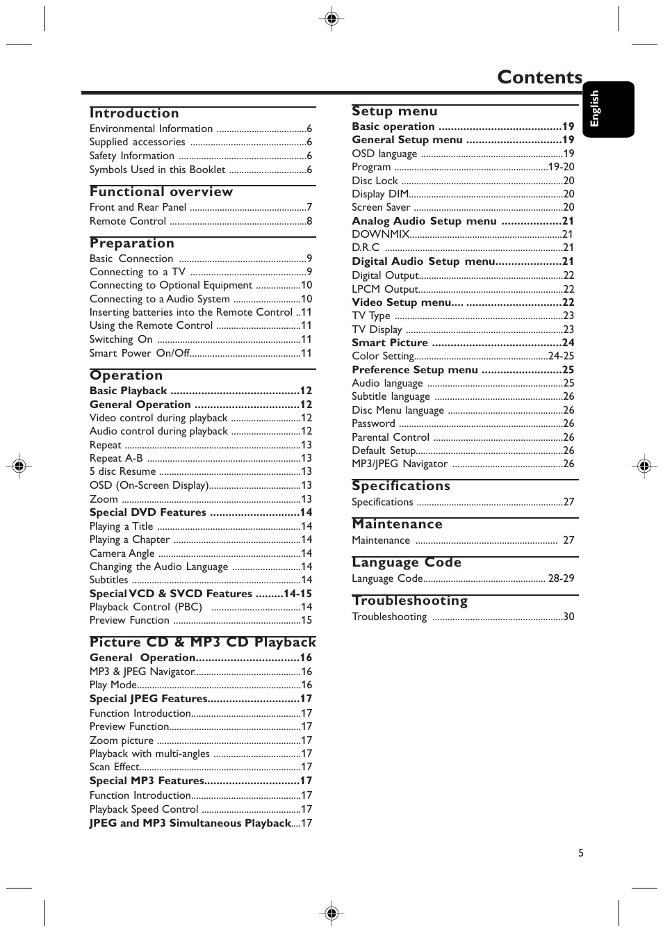 Philips DVD425 User Manual | Page 5 / 28