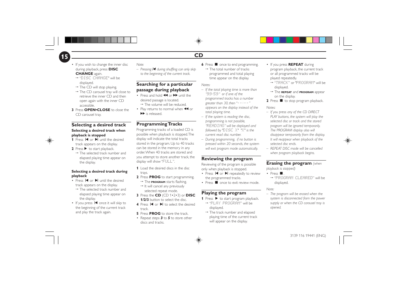 Philips FW-C70 User Manual | Page 15 / 28
