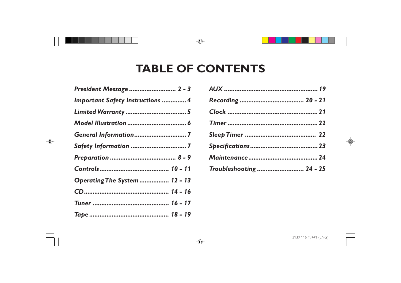 Philips FW-C70 User Manual | Page 26 / 28