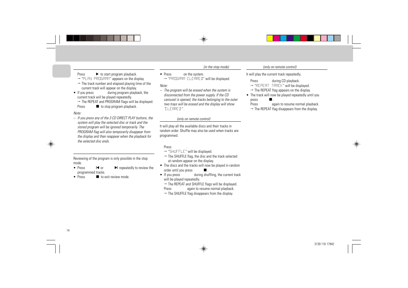 Philips FW 358C User Manual | Page 14 / 24