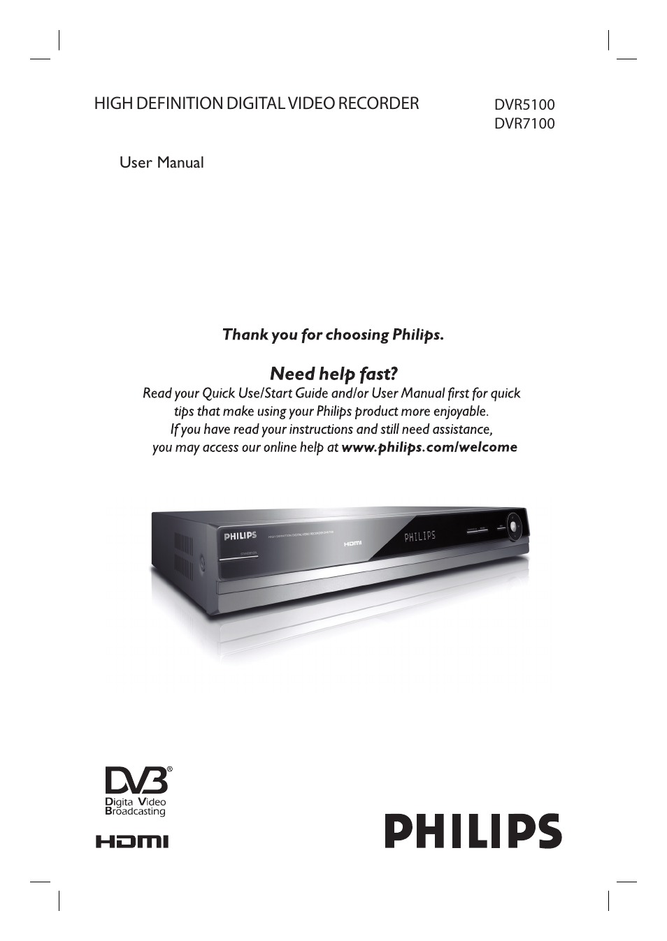 Philips DVR5100 User Manual | 43 pages