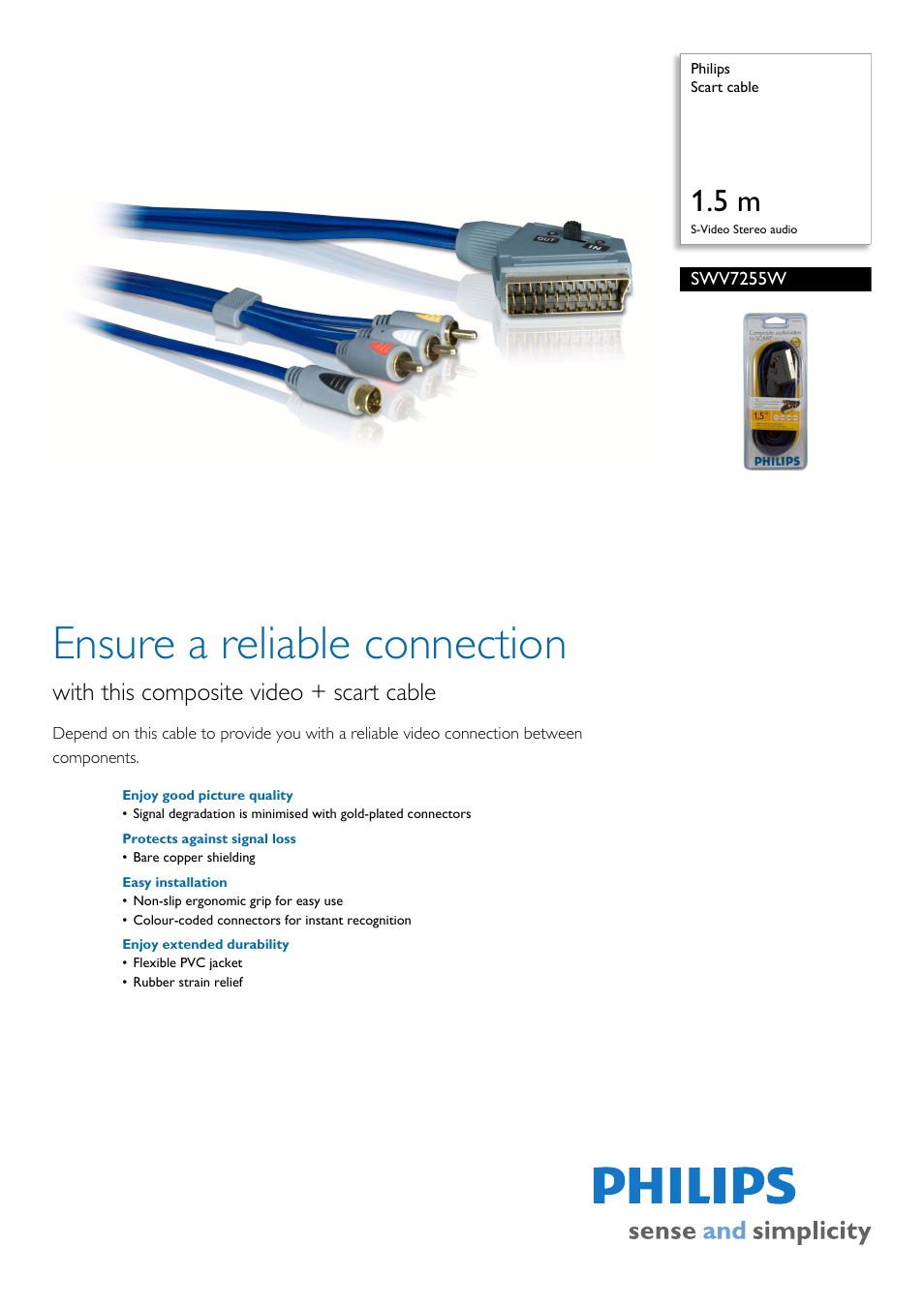 Philips SWV7255W/10 User Manual | 2 pages