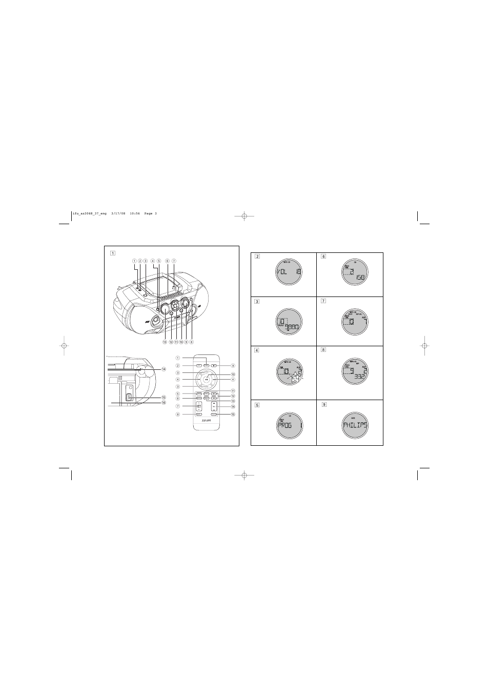 Philips AZ3068 User Manual | Page 3 / 9