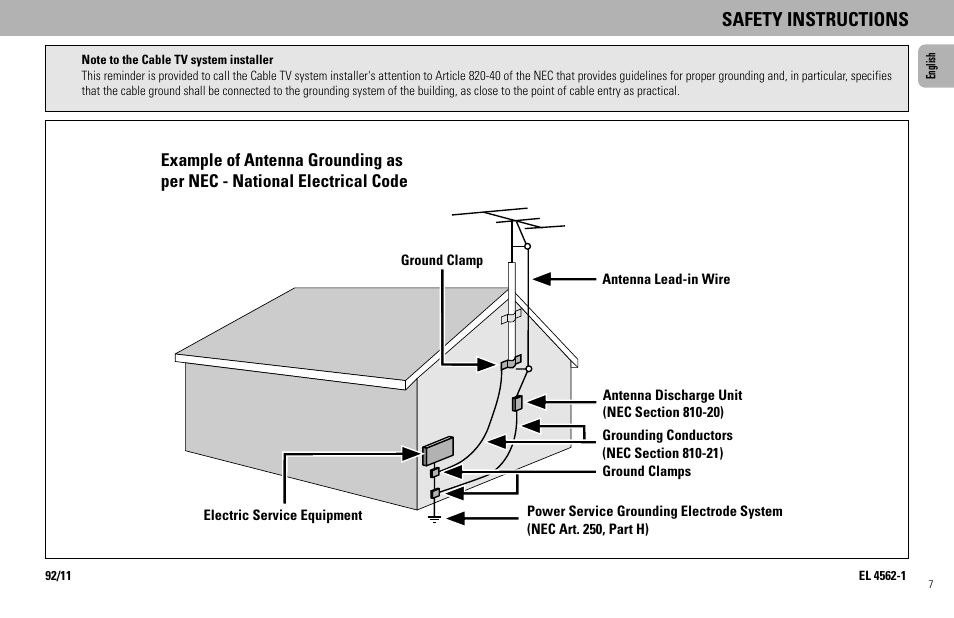 Safety instructions | Philips FW555C User Manual | Page 7 / 27