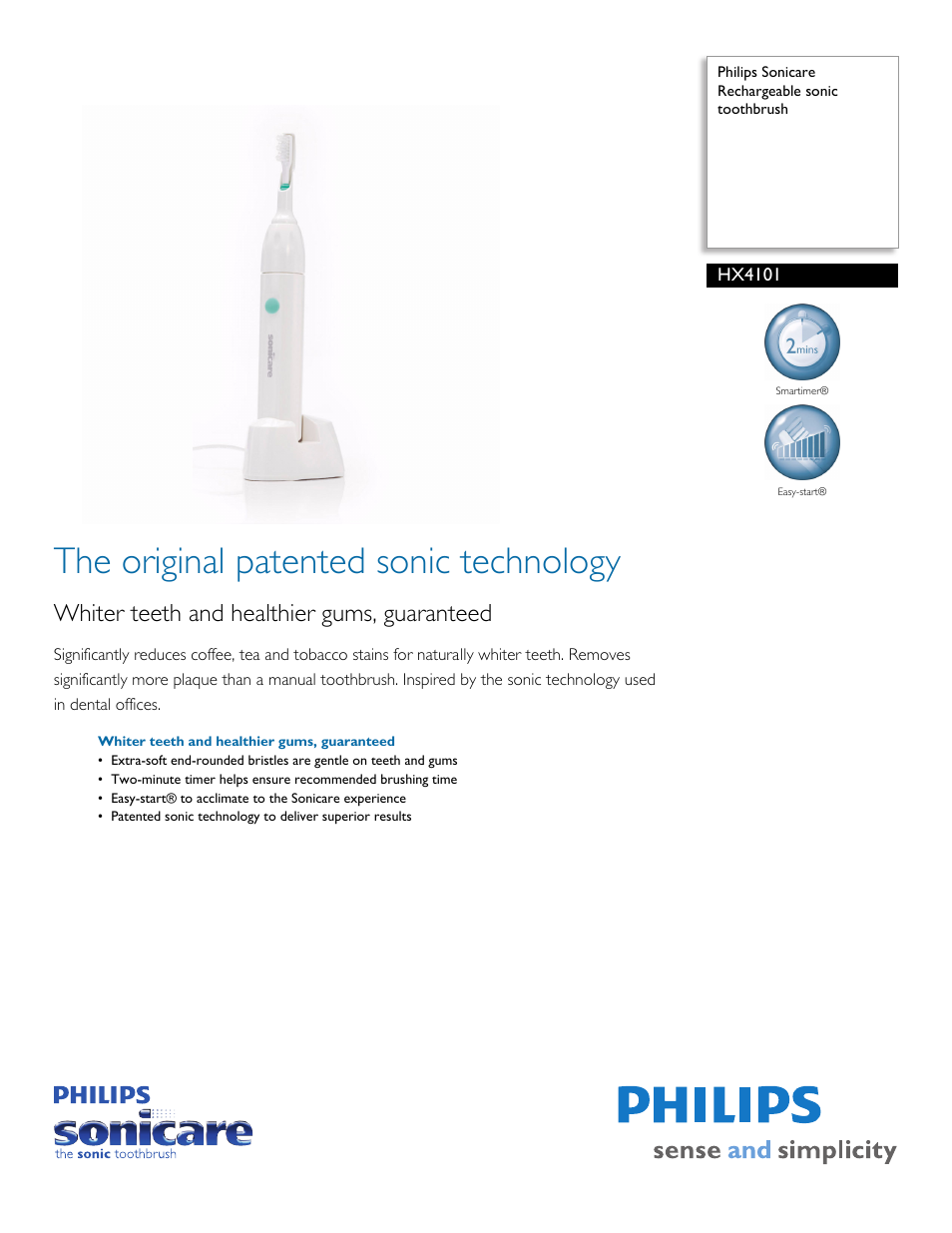 Philips HX4101 User Manual | 2 pages