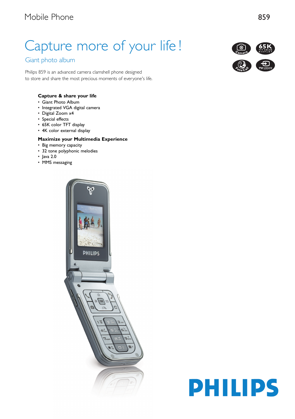Philips 859 User Manual | 2 pages